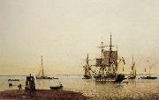Henry Redmore Merchantmen and other Vessels off the Spurn Light Vessel Spain oil painting artist